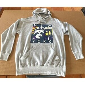 Vintage Point Sports New York City Hoodie Statue of Liberty Sz Medium Art Deco